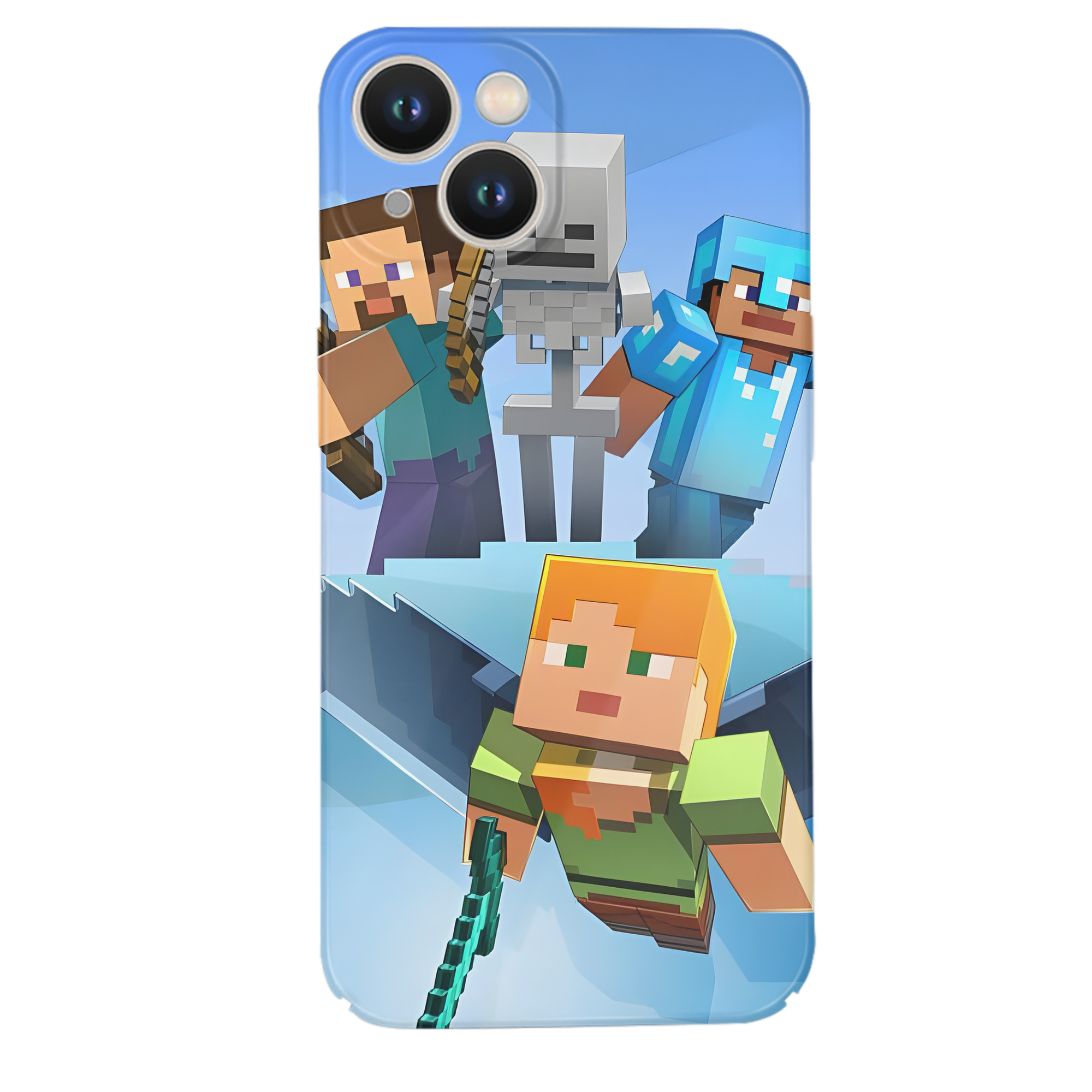 （画像用） マインクラフト ブロックの世界 Minecraft MC Block world 【iPhone 14シリーズ対応】ハードケース